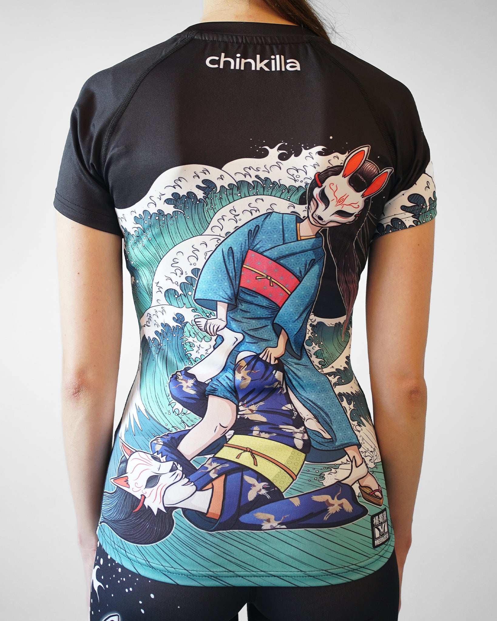 "chinkilla x meerkatsu" Short Sleeve Rashguard