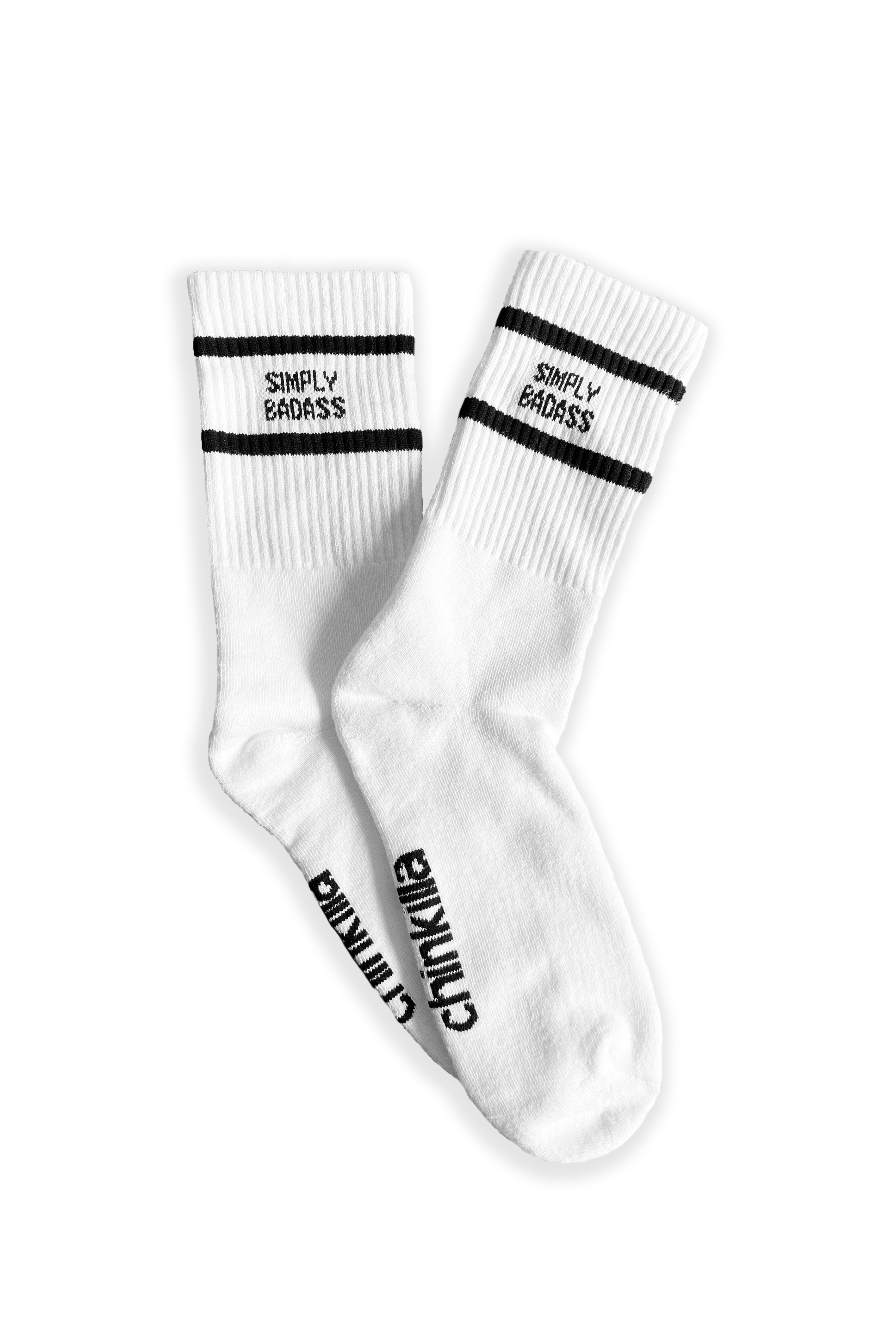 "Simply Badass" Socks - White