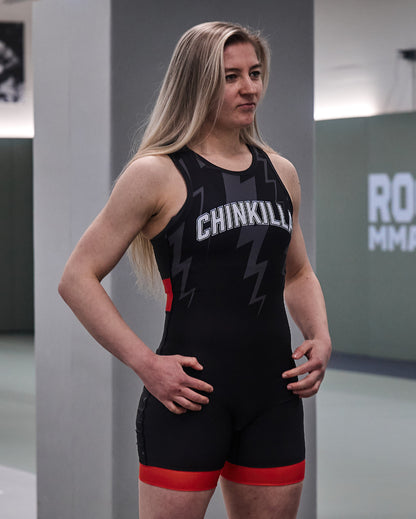 "Thunder" Wrestling Singlet - Red